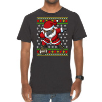 Limited Edition Football Dabbing Black African American Santa Christma Vintage T-shirt | Artistshot