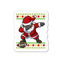 Limited Edition Football Dabbing Black African American Santa Christma Sticker | Artistshot