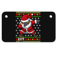 Limited Edition Football Dabbing Black African American Santa Christma Motorcycle License Plate | Artistshot