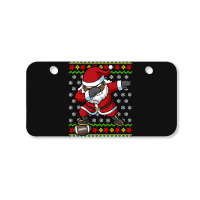 Limited Edition Football Dabbing Black African American Santa Christma Bicycle License Plate | Artistshot