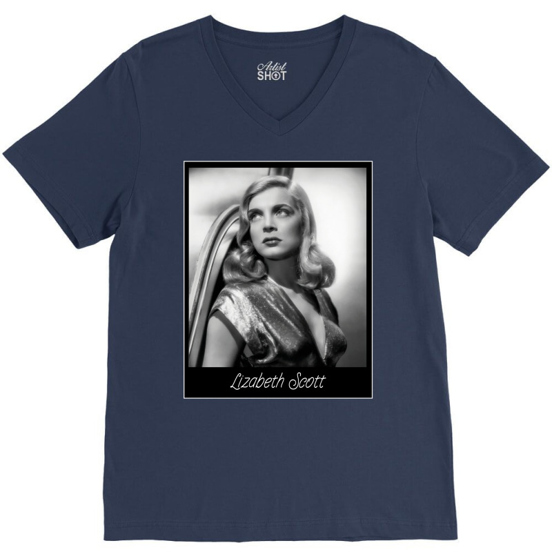 Lizabeth Scott Classic  Aesthetic Retro V-Neck Tee by mabreykantarg | Artistshot