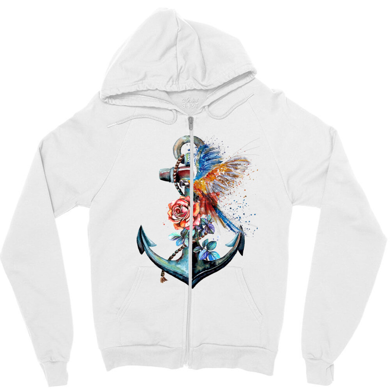 Anchor Zipper Hoodie by autlu2024 | Artistshot