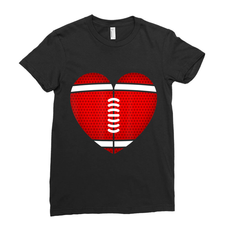 Limited Edition Football Heart Valentine's Day Boys Ladies Fitted T-Shirt by Karyn Love | Artistshot