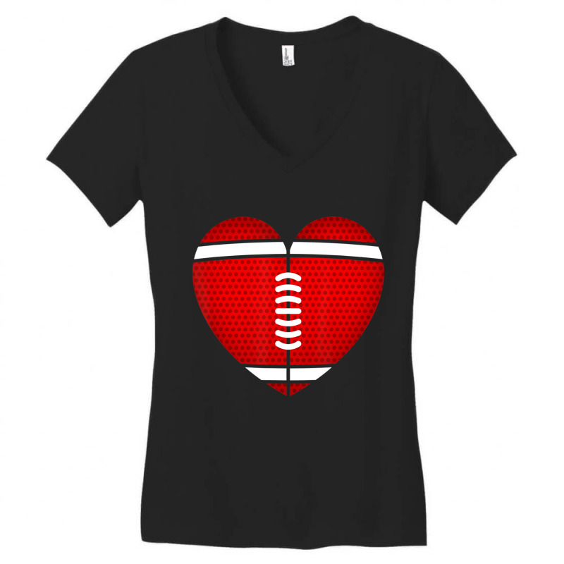 Limited Edition Football Heart Valentine's Day Boys Women's V-Neck T-Shirt by Karyn Love | Artistshot