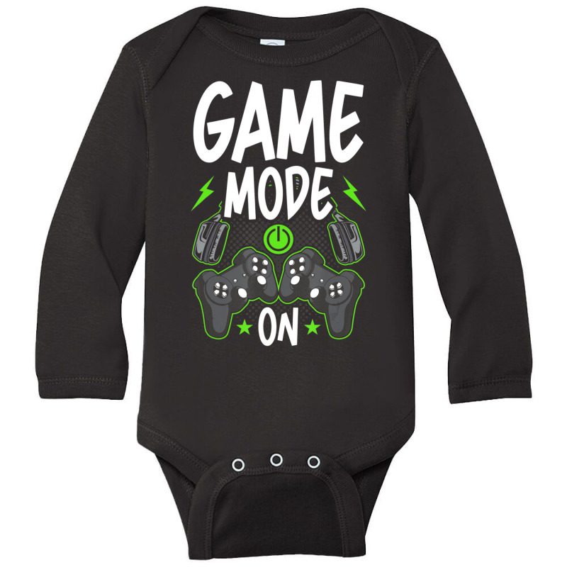 Trending Gamer Mode On Video Gamer Gaming Long Sleeve Baby Bodysuit by Kristina Ritchey | Artistshot