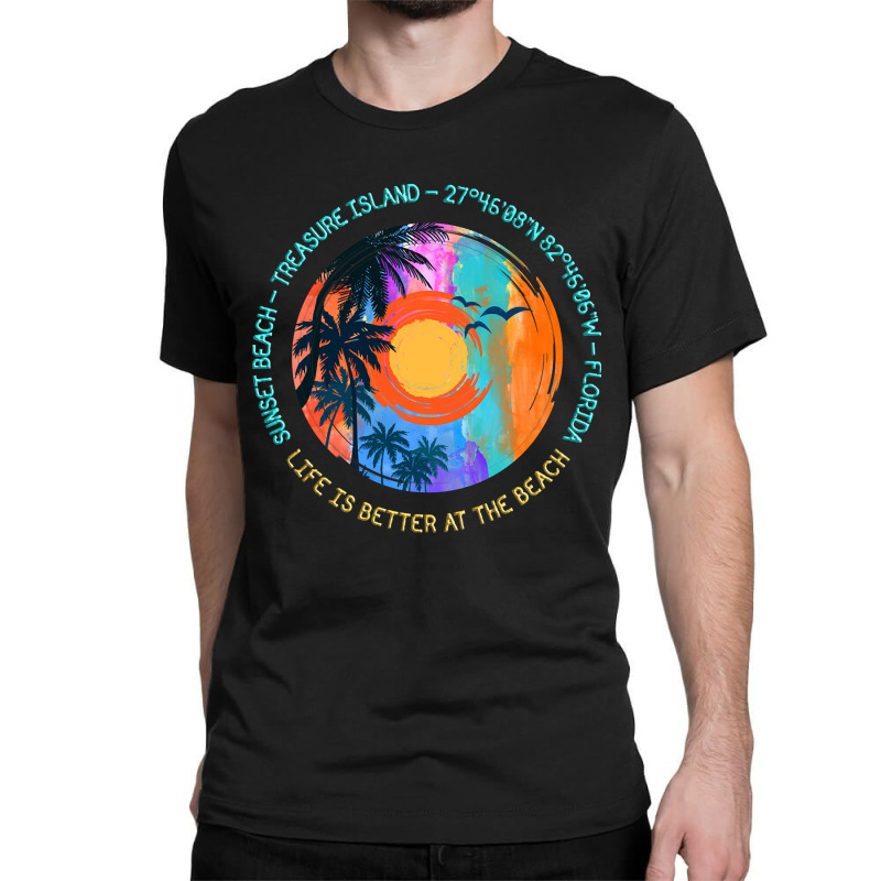 Limited Edition Sunset Beach, Treasure Island, Pinellas County, Florid Classic T-shirt | Artistshot