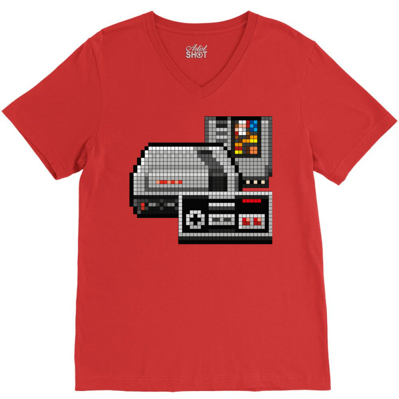 Classic Console Gamer 8bit Retro V-neck Tee | Artistshot