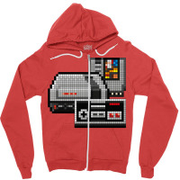 Classic Console Gamer 8bit Retro Zipper Hoodie | Artistshot