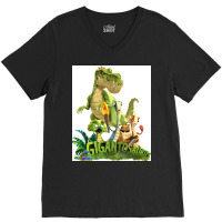 Gigantosaurus Giganto Amp 4 Kid Dinos Gigantosaurus Poster Boy V-neck Tee | Artistshot