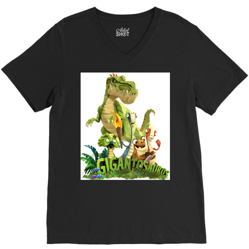 Gigantosaurus Giganto Amp 4 Kid Dinos Gigantosaurus Poster Boy V-Neck Tee by swailsknoppf | Artistshot