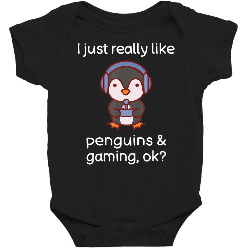 Trending Gamer Penguin Lover Video Games Penguin Gaming Baby Bodysuit by Kristina Ritchey | Artistshot