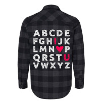 Hot Trend Happy Valentine's Day Cute Retro Teacher Alphabet Flannel Shirt | Artistshot