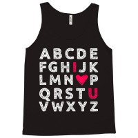 Hot Trend Happy Valentine's Day Cute Retro Teacher Alphabet Tank Top | Artistshot