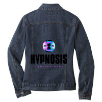 Hypnosis Tagline Here Classic Ladies Denim Jacket | Artistshot