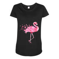 Flamingo Bird Cute Flamingo I Love You American Sign Language Animal L Maternity Scoop Neck T-shirt | Artistshot