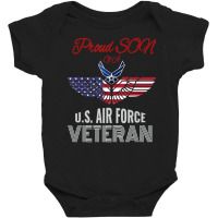 Limited Edition Proud Son Of A Us Air Force Veteran Baby Bodysuit | Artistshot