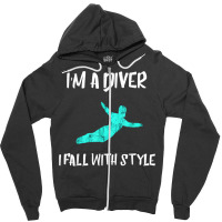 Diver Springboard Diving Platform Diving Aquatic Sport Shirt Zipper Hoodie | Artistshot