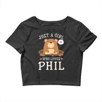 Trending A Girl Who Loves Phil Groundhog Day Girls Crop Top | Artistshot