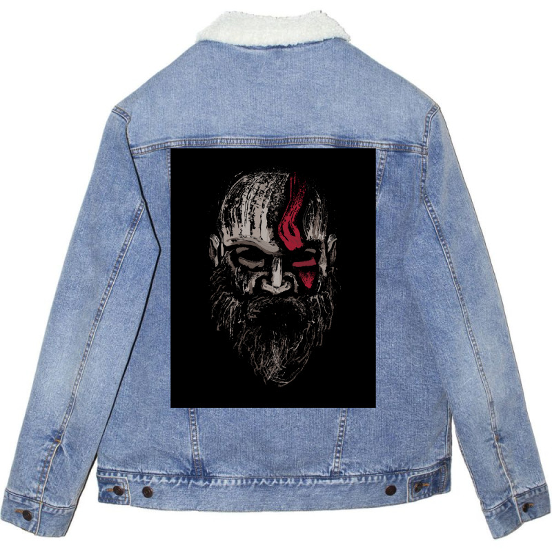 The Warrior Of Gods  80s Blue Green Quote Unisex Sherpa-lined Denim Jacket | Artistshot