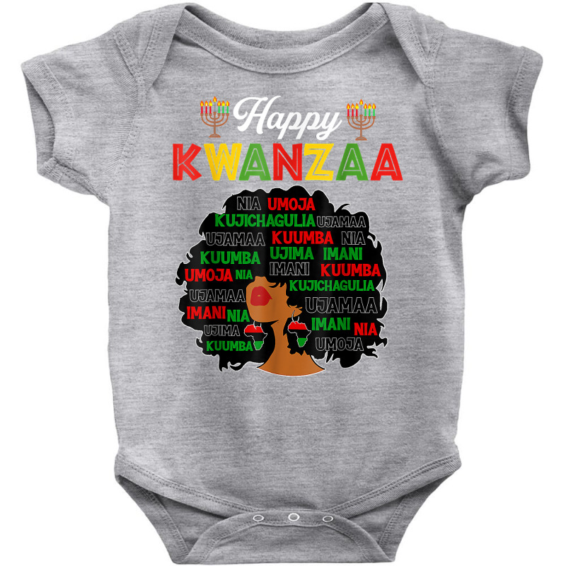 Happy Kwanzaa Decorations African American Seven Principles T Shirt Baby Bodysuit by benoirme | Artistshot