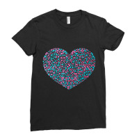 Trending Blue Pink Polka Dot Heart International Dot Day Valentines Ladies Fitted T-shirt | Artistshot