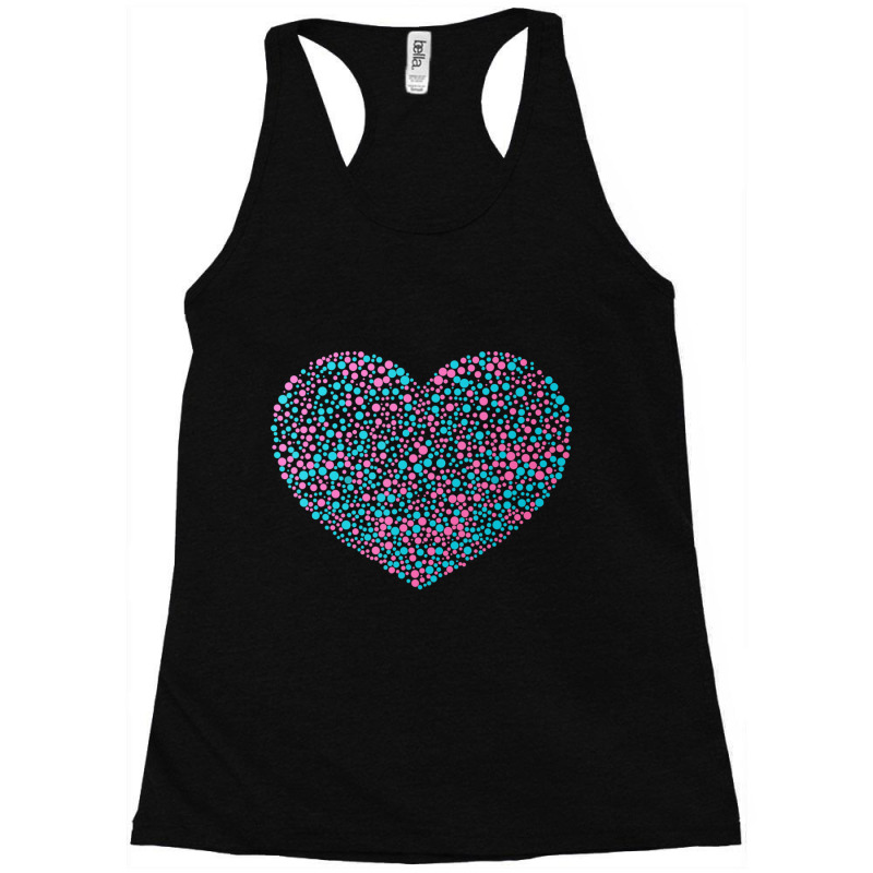 Trending Blue Pink Polka Dot Heart International Dot Day Valentines Racerback Tank by Estrada Link | Artistshot