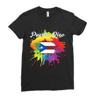 Hot Trend Puerto Rico Flag Pride Gay Color Splash Ladies Fitted T-shirt | Artistshot