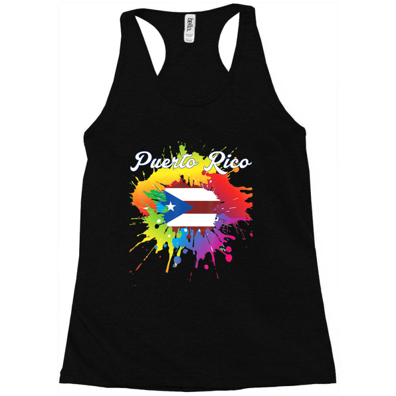 Hot Trend Puerto Rico Flag Pride Gay Color Splash Racerback Tank by yumgaugeteuda | Artistshot