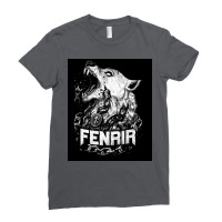 Fenrir Wolf Shirt And Hoodie Norse Mythology Creature  Aesthetic 70s Ladies Fitted T-shirt | Artistshot