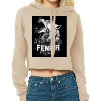 Fenrir Wolf Shirt And Hoodie Norse Mythology Creature  Aesthetic 70s Cropped Hoodie | Artistshot