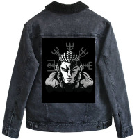 Nordic Norse Viking Warrior Woman  Boy Boy Unisex Sherpa-lined Denim Jacket | Artistshot