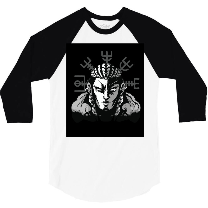 Nordic Norse Viking Warrior Woman  Boy Boy 3/4 Sleeve Shirt | Artistshot