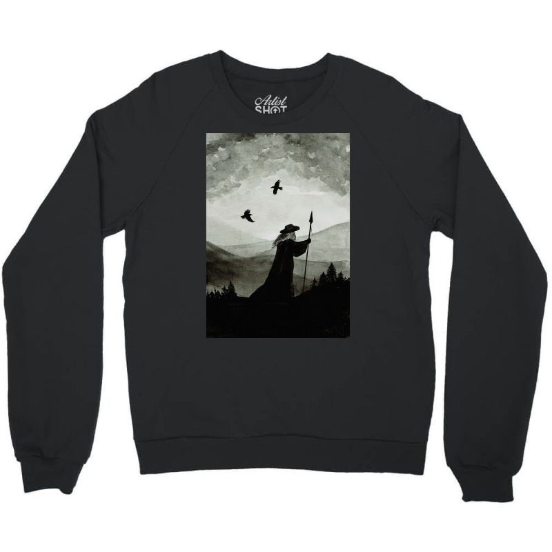 Odin Huginn And Muninn  80s Vintage Crewneck Sweatshirt | Artistshot