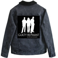 The Leftovers Guilty Remnant Poster Unisex Sherpa-lined Denim Jacket | Artistshot