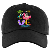 Flamingo Bird Love Summer Pug Flip Flops Flamingo Dog Pet Lover Tropic Kids Cap | Artistshot