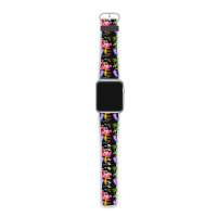 Flamingo Bird Love Summer Pug Flip Flops Flamingo Dog Pet Lover Tropic Apple Watch Band | Artistshot