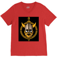 Proud Viking Warrior With Beard Helmet  Love Quote V-neck Tee | Artistshot