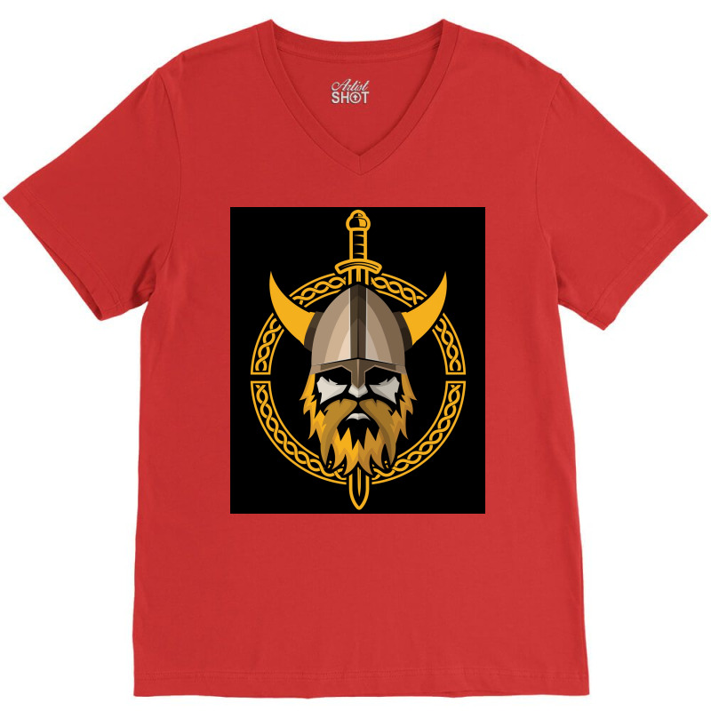 Proud Viking Warrior With Beard Helmet  Love Quote V-neck Tee | Artistshot