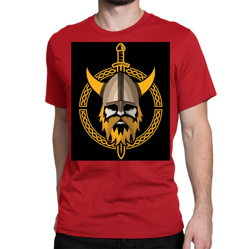 Proud Viking Warrior With Beard Helmet  Love Quote Classic T-shirt | Artistshot