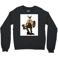 Shield And Axe As Good Gear For Bearded Viking Gift Idea For Hard Men Crewneck Sweatshirt | Artistshot