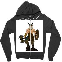 Shield And Axe As Good Gear For Bearded Viking Gift Idea For Hard Men Zipper Hoodie | Artistshot