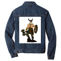 Shield And Axe As Good Gear For Bearded Viking Gift Idea For Hard Men Men Denim Jacket | Artistshot