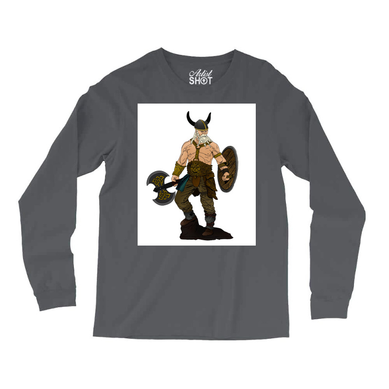 Shield And Axe As Good Gear For Bearded Viking Gift Idea For Hard Men Long Sleeve Shirts | Artistshot