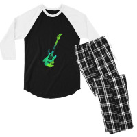 Guitar Gift Guitarist Musical Instrument Men's 3/4 Sleeve Pajama Set | Artistshot