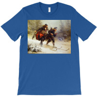 Skiing Birchlegs Crossing The Mountain With The Royal Child By Knud Be T-shirt | Artistshot