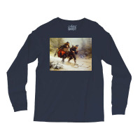 Skiing Birchlegs Crossing The Mountain With The Royal Child By Knud Be Long Sleeve Shirts | Artistshot