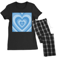 Trending Blue Retro Heart Women's Pajamas Set | Artistshot