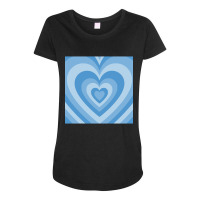 Trending Blue Retro Heart Maternity Scoop Neck T-shirt | Artistshot