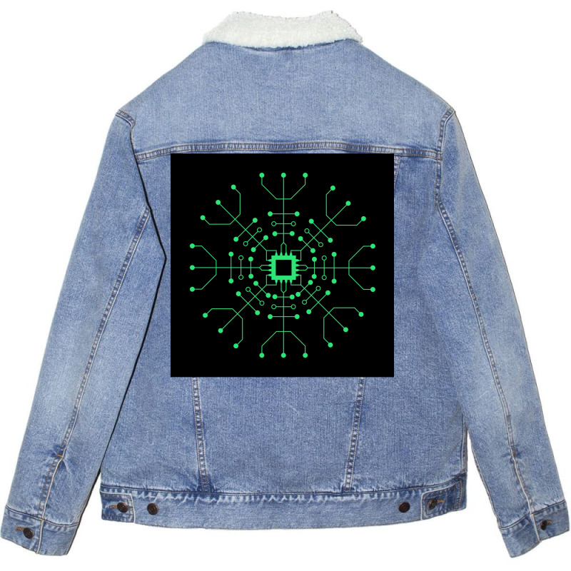 Technomagic Aegishjalmur  Girl Girl Unisex Sherpa-lined Denim Jacket | Artistshot