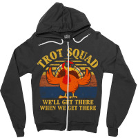 Turkey Trot Squad Funny Thanksgiving Running Costu Zipper Hoodie | Artistshot